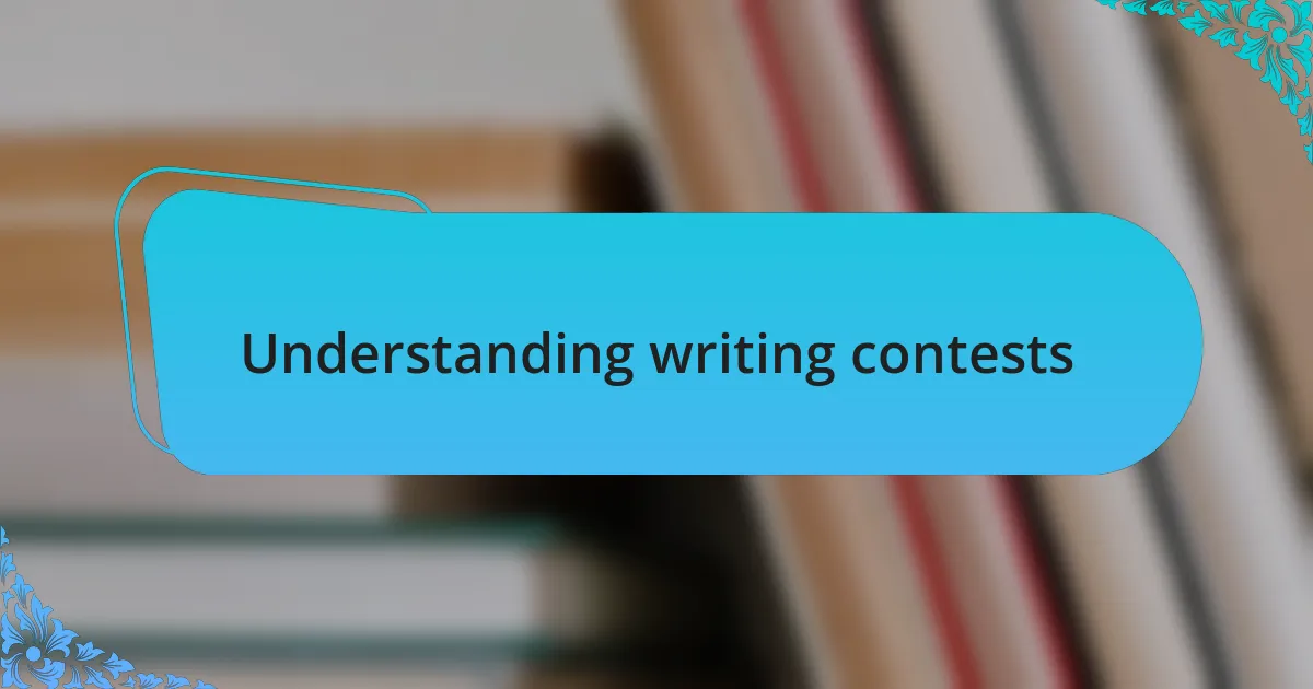 Understanding writing contests